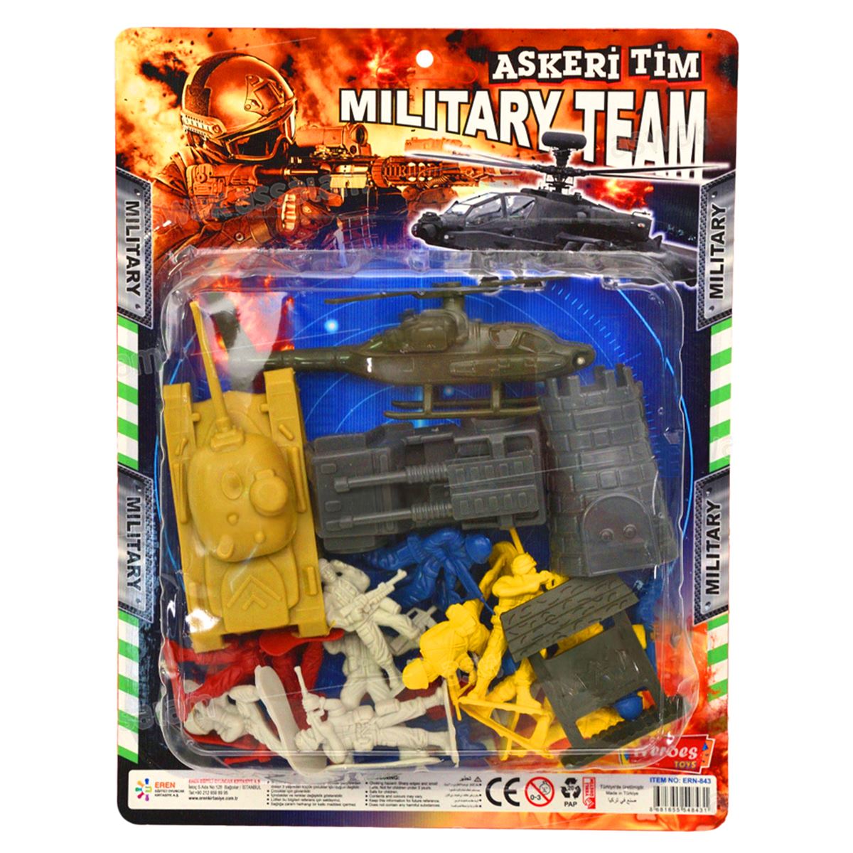 HERORS TOYS ERN-843 ASKERİ TİM KARTELA 3+ 1