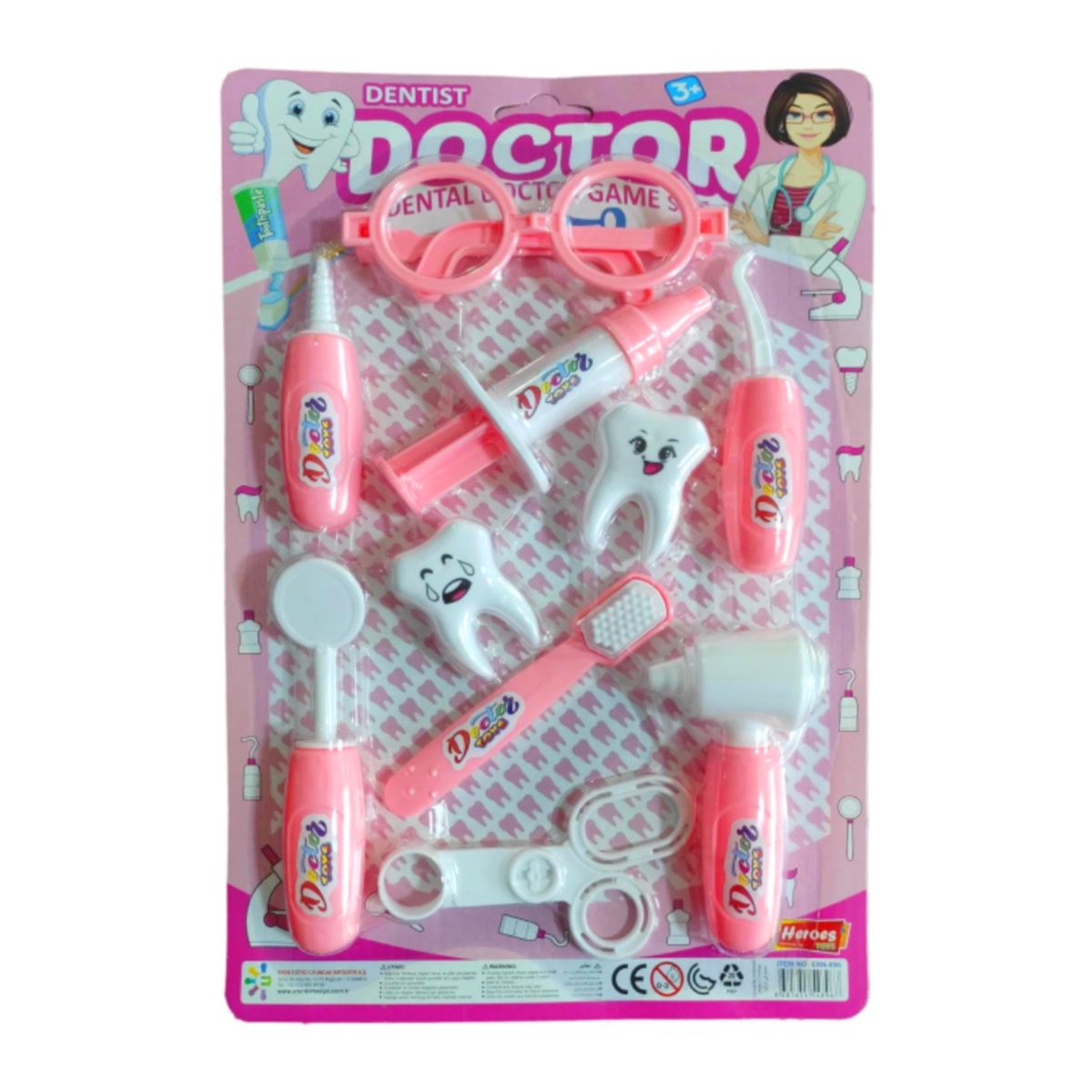 HEROES TOYS ERN-896 DİŞÇİ SETİ KIZ KARTELA 3+ 1