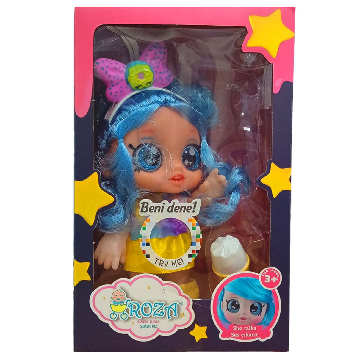 GLOBAL ROZA BEBEK GL100354 ŞEKER KIZ SESLİ 3+ 1