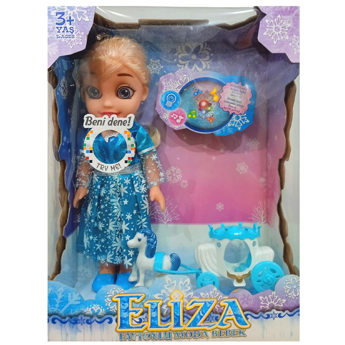 GLOBAL ELIZA BEBEK GL100590 FAYTONLU MODA BEBEĞİ SESLİ 3+ 1