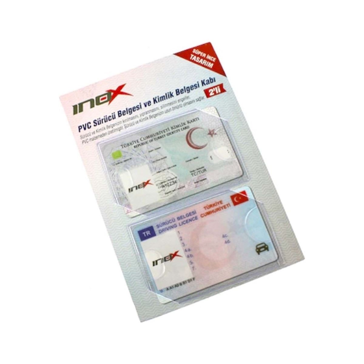 İNOX EHLİYET - KİMLİK KABI PVC 9x6 50 Lİ SET 04372 1