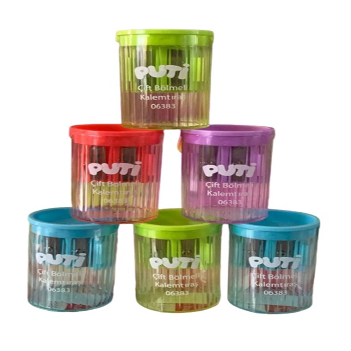 PUTİ KALEMTIRAŞ PLASTİK ÇİFT BÖLMELİ 24 LÜ 06383 1