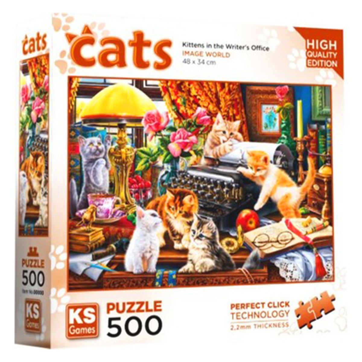 KS GAMES PUZZLE 20052 KİTTENS İN THE WRİTERS OFFİCE 500 PARÇA 1
