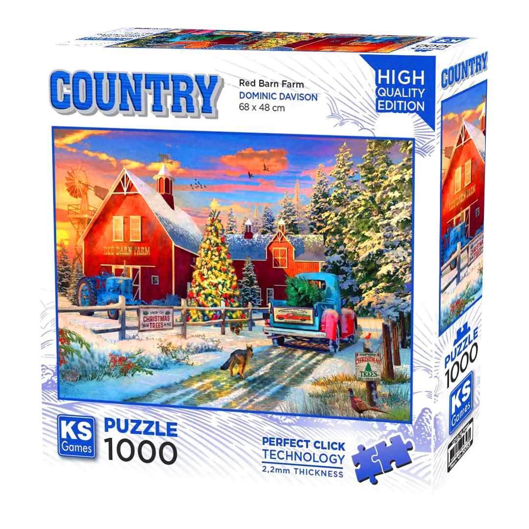 KS GAMES PUZZLE 20753 RED BARN FARM 1000 PARÇA 1