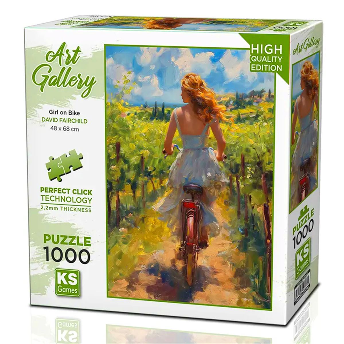 KS GAMES PUZZLE 20789 GİRL ON BİKE 1000 PARÇA 1