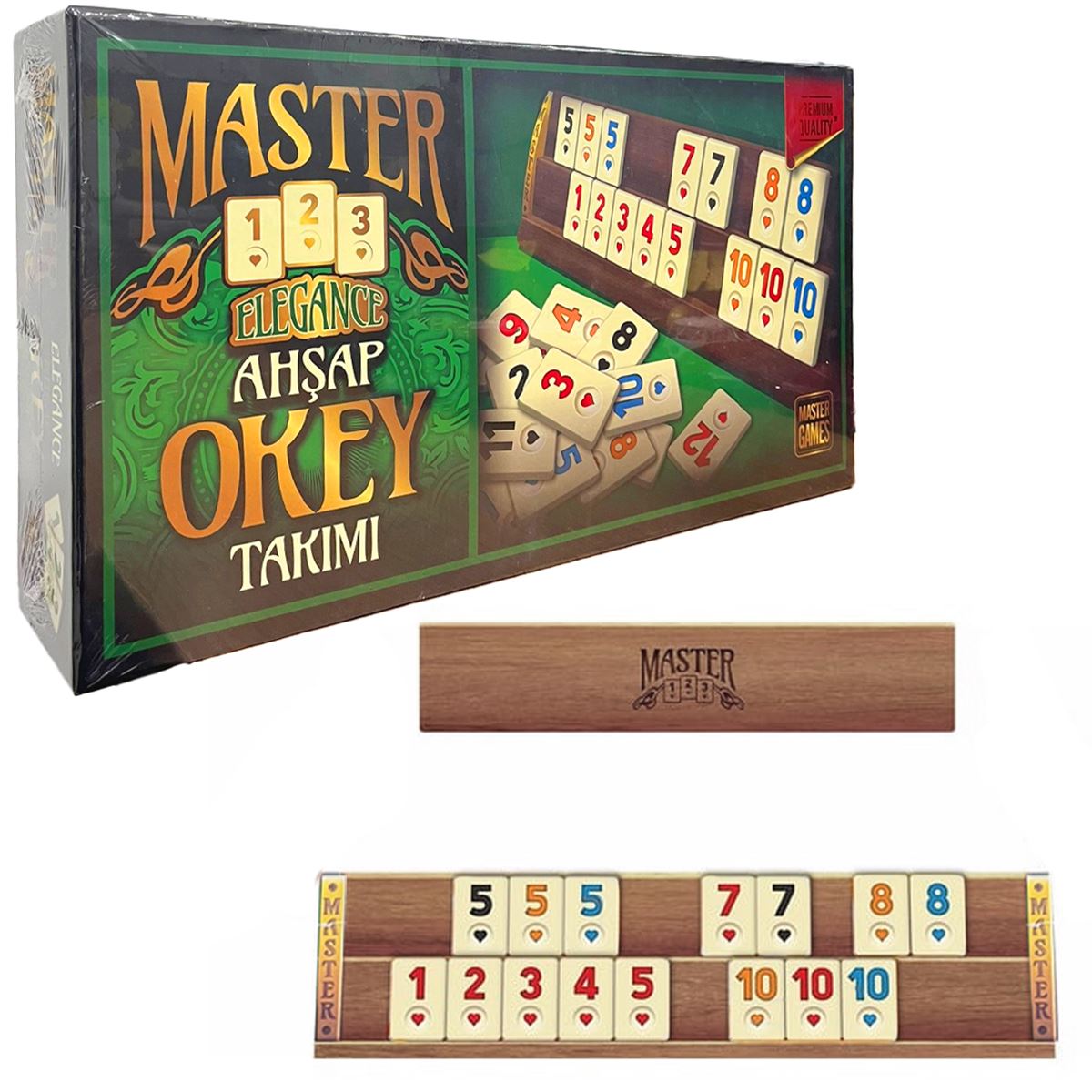 MASTER GAMES 25322 ELEGANCE AHŞAP OKEY TAKIMI 1