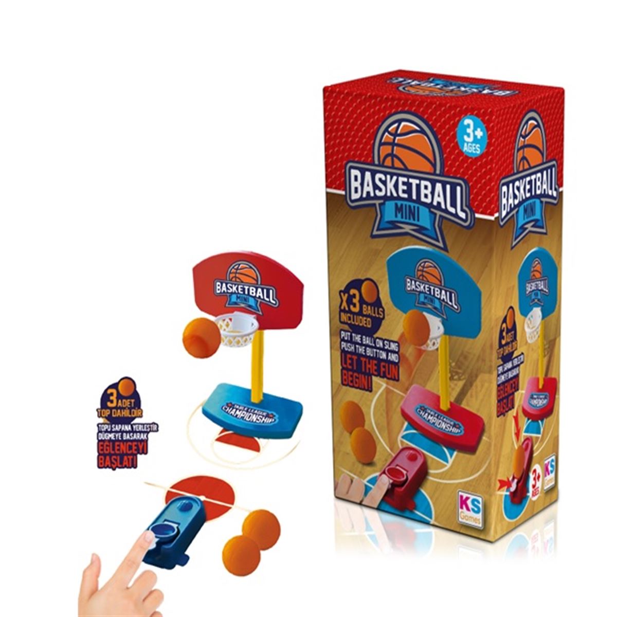 KS GAMES 25903 MİNİ BASKETBOL 21 CM 3+ 1