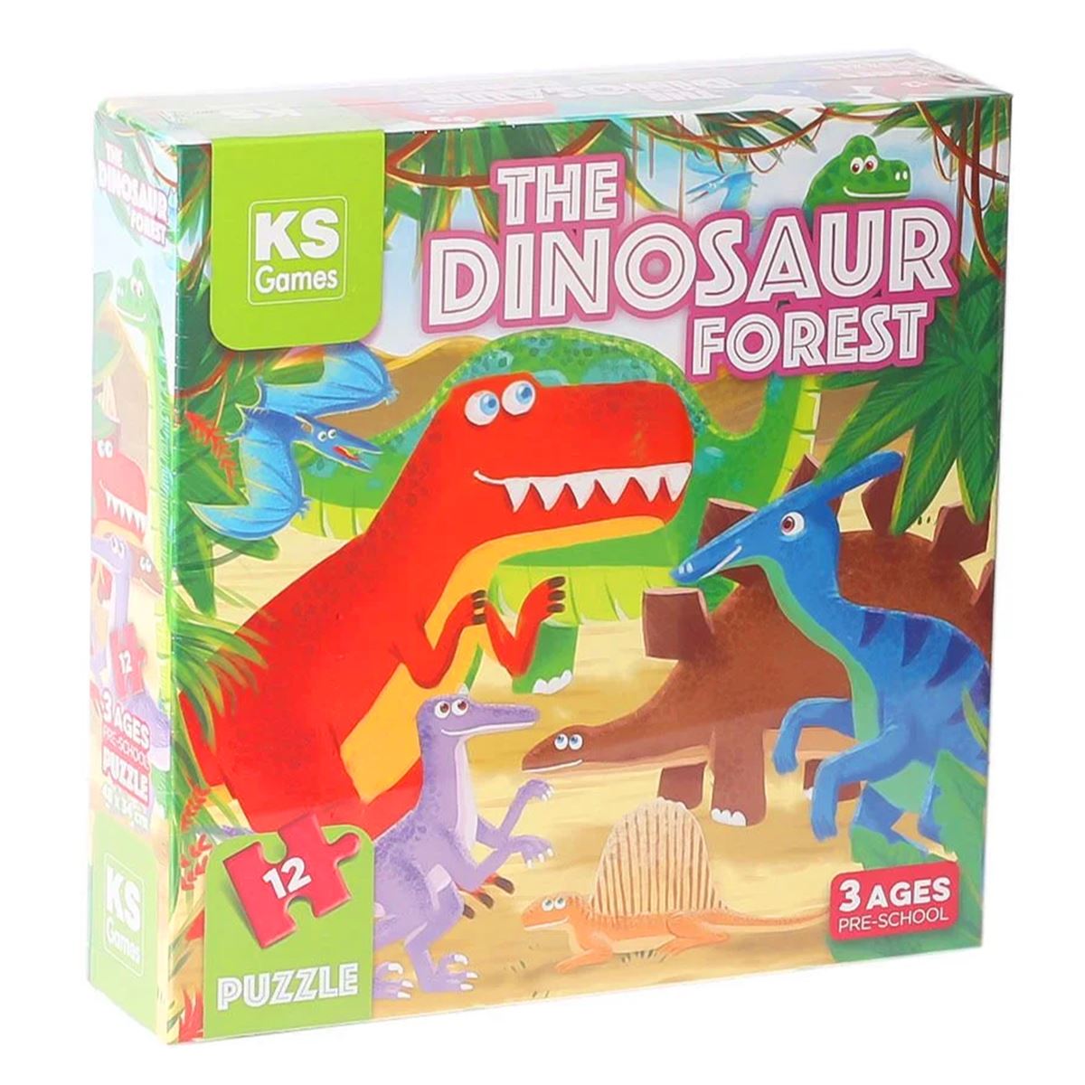 KS GAMES PUZZLE 32703 THE DİNOSAUR FOREST PRE SCHOOL PUZZLE 3+ 1