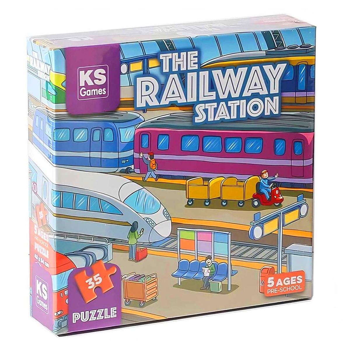 KS GAMES PUZZLE 32712 THE RAİLWAY STATİON PRE SCHOOL PUZZLE 5+ 1