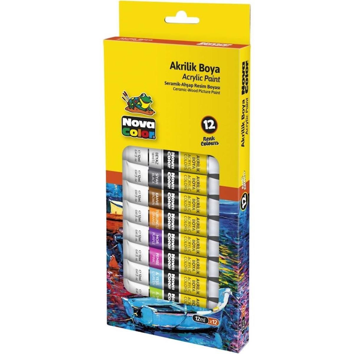 NOVA COLOR AKRİLİK BOYA TÜP 12 ML 12 RENK NC-2004 1