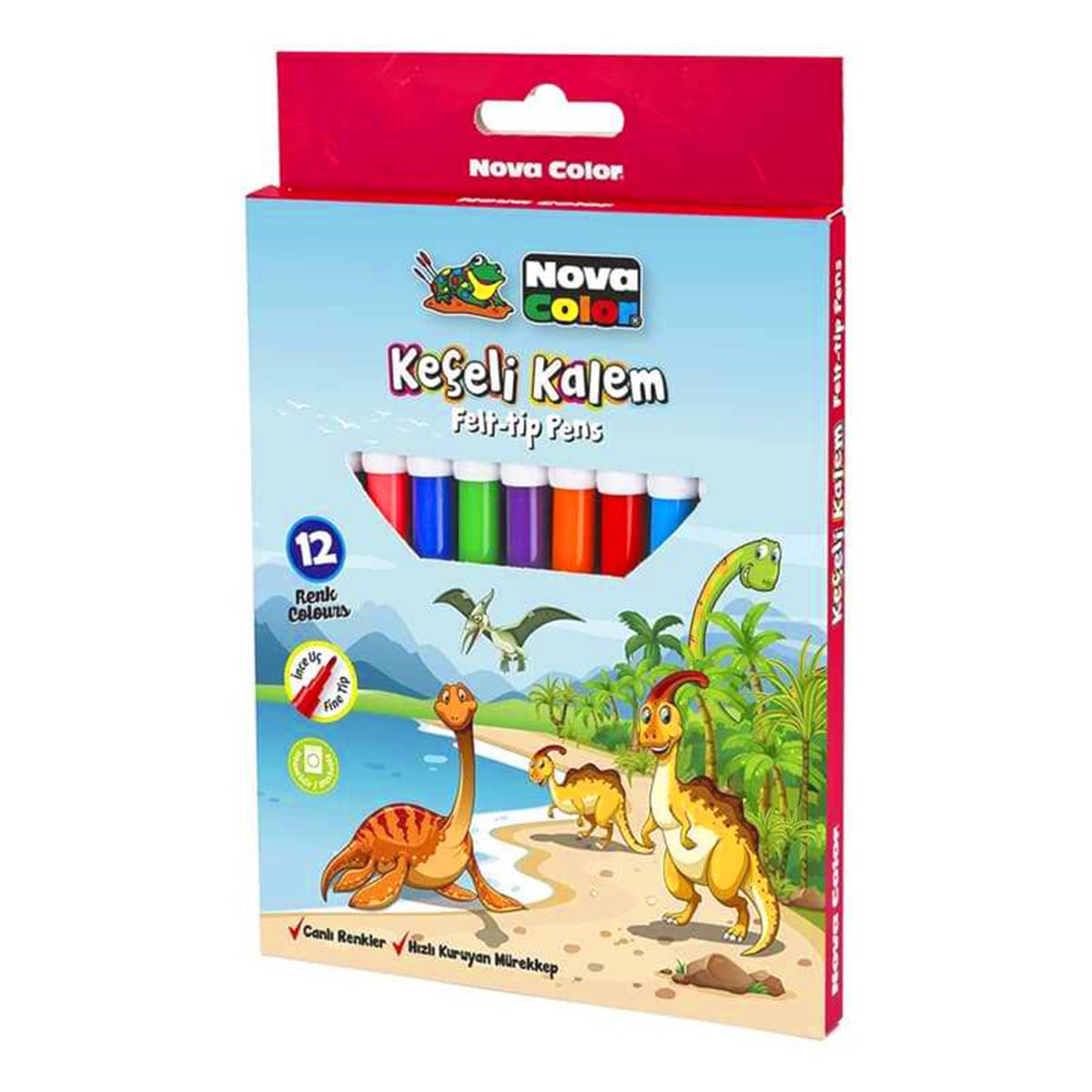 NOVA COLOR KEÇELİ KALEM 12 RENK NC-871 1
