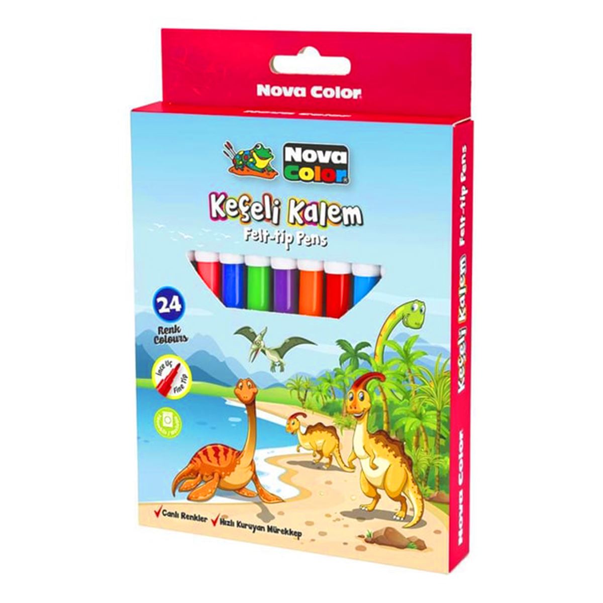 NOVA COLOR KEÇELİ KALEM 24 RENK NC-872 1