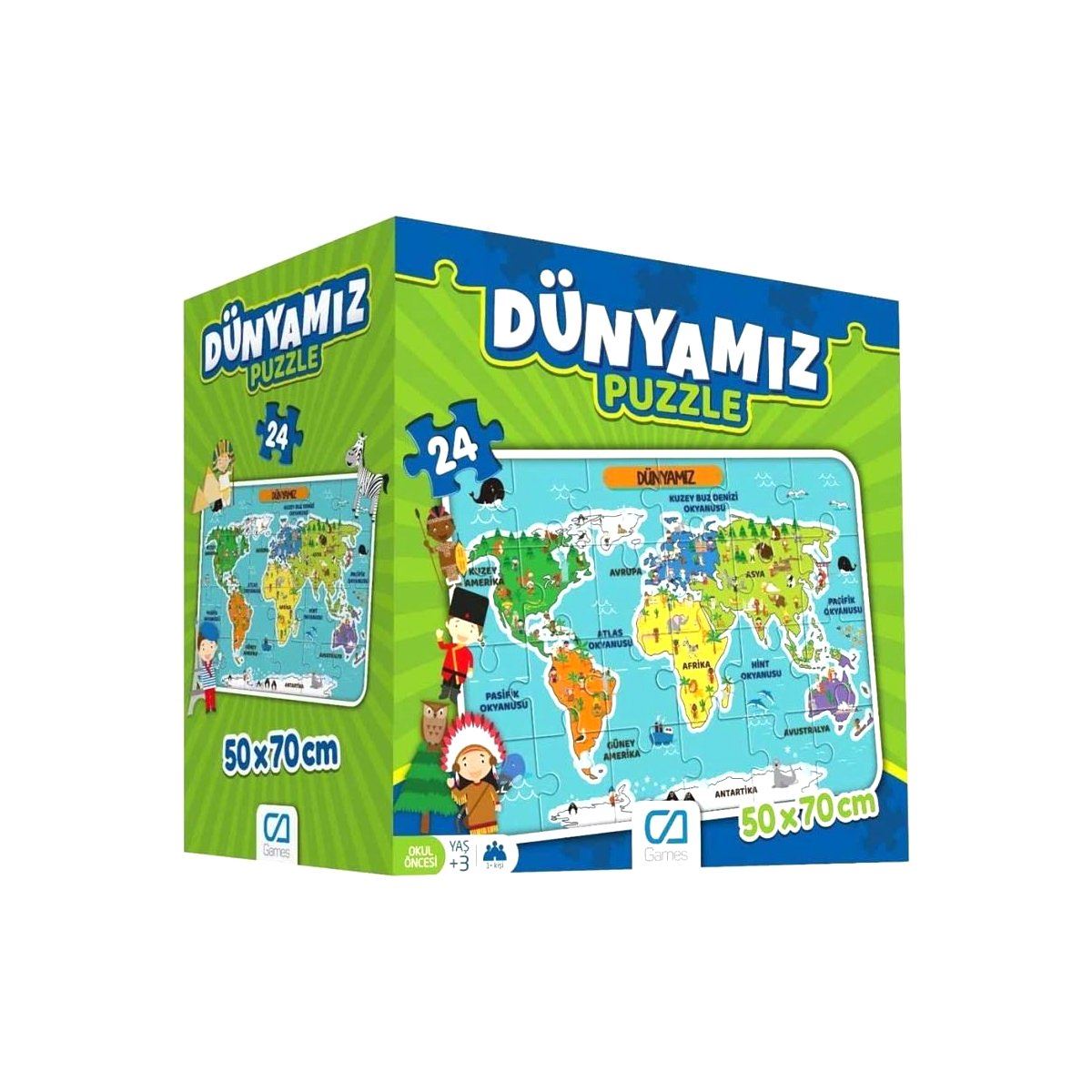 CA GAMES PUZZLE CA.5025 DÜNYAMIZ 24 PARÇA 50x70 CM 1