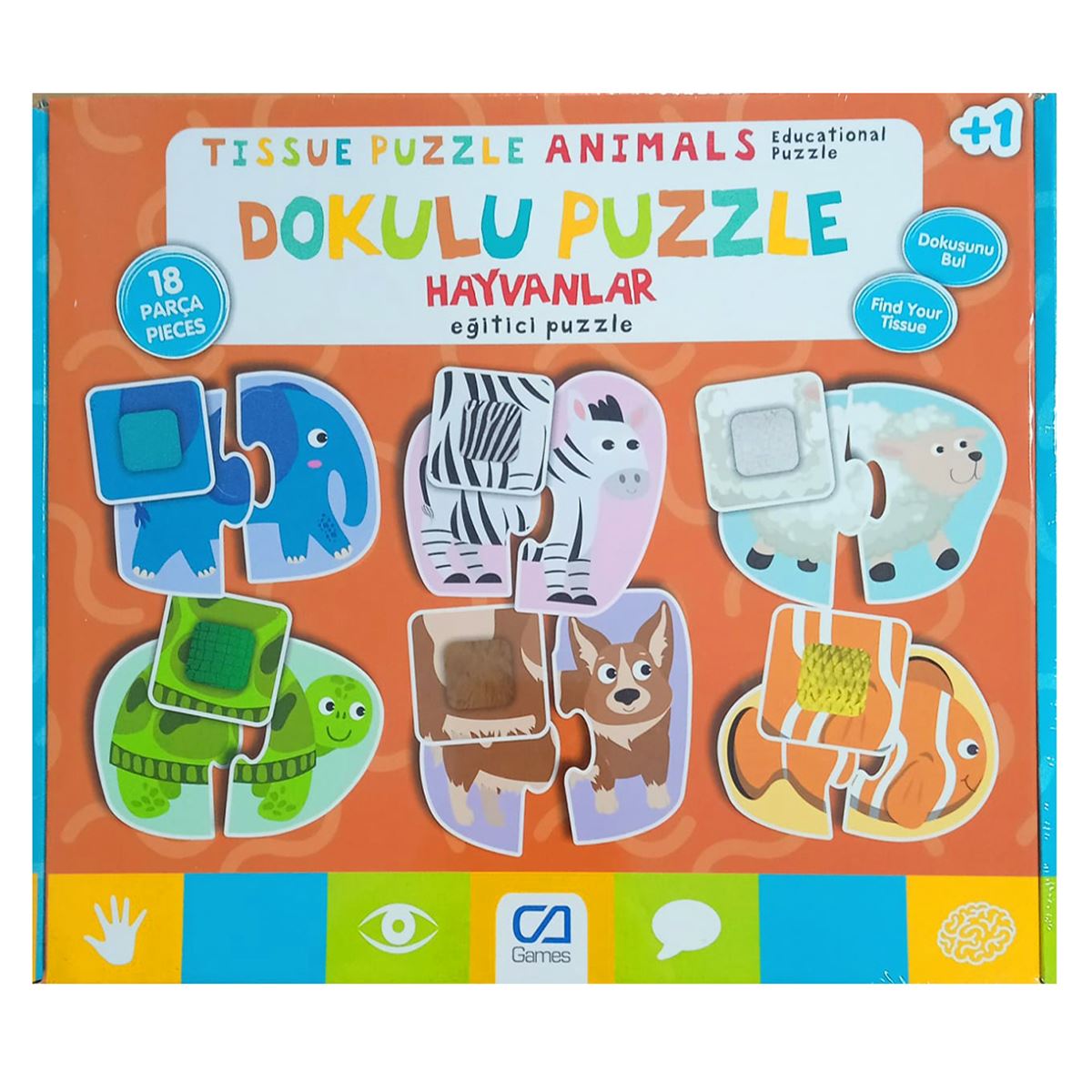 CA GAMES PUZZLE 5126 HAYVANLAR DOKULU 18 PARÇA +1 1