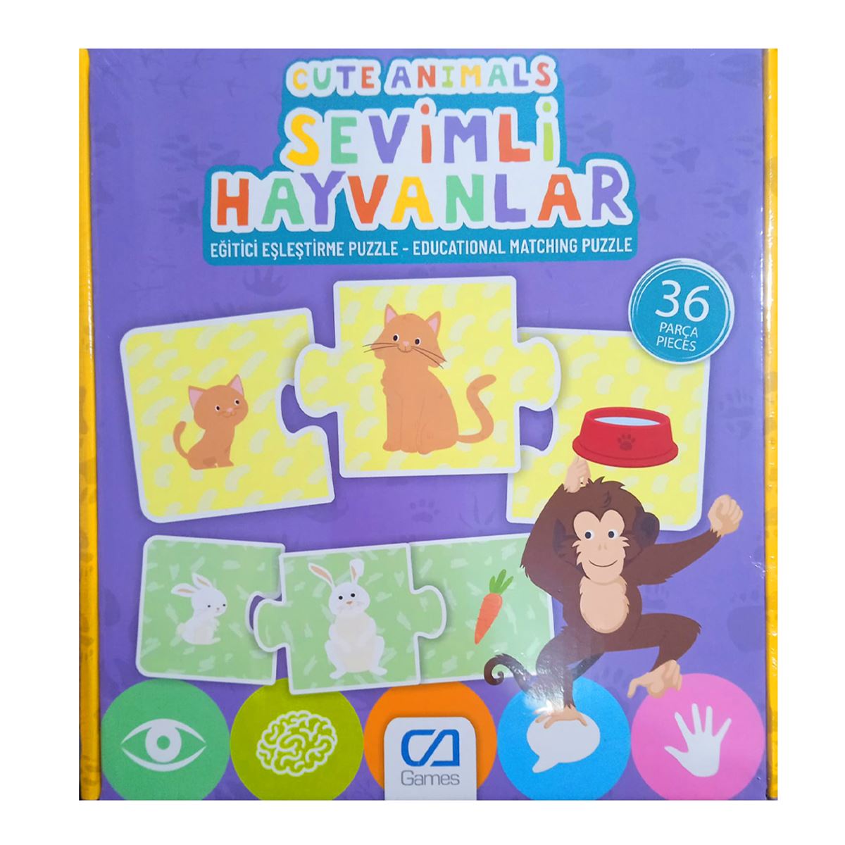 CA GAMES PUZZLE 5128 SEVİMLİ HAYVANLAR 36 PARÇA +3 1
