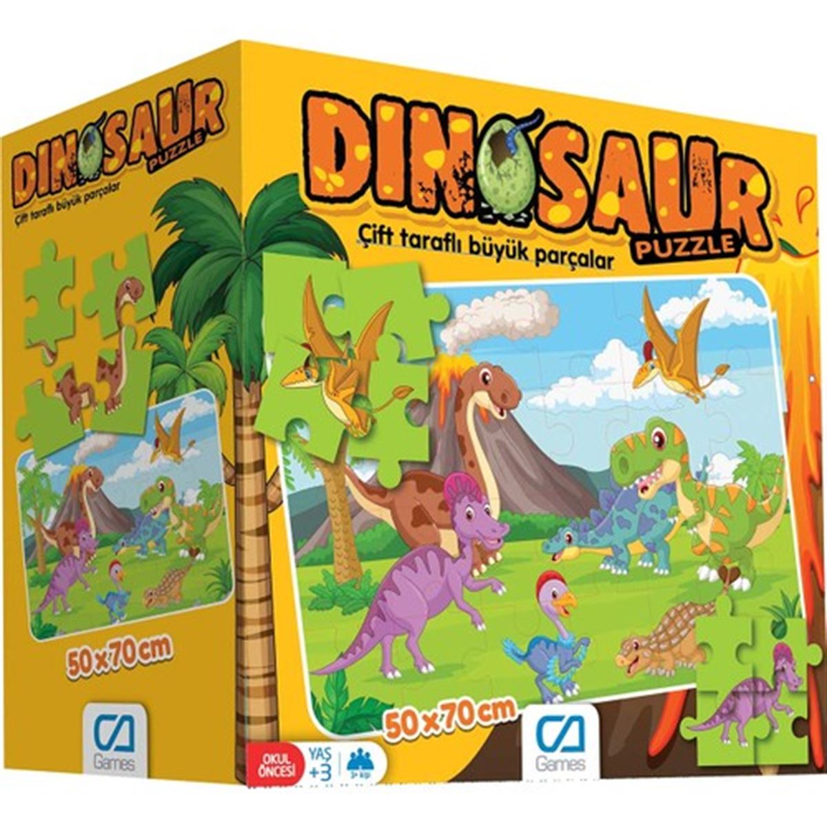 CA GAMES PUZZLE CA.5139 DİNOZORLAR 24 PARÇA 50X70 CM 1