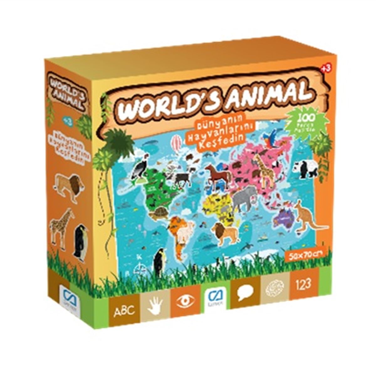 CA GAMES PUZZLE 5152 WORLD'S ANİMAL 100 PARÇA 3+ 1