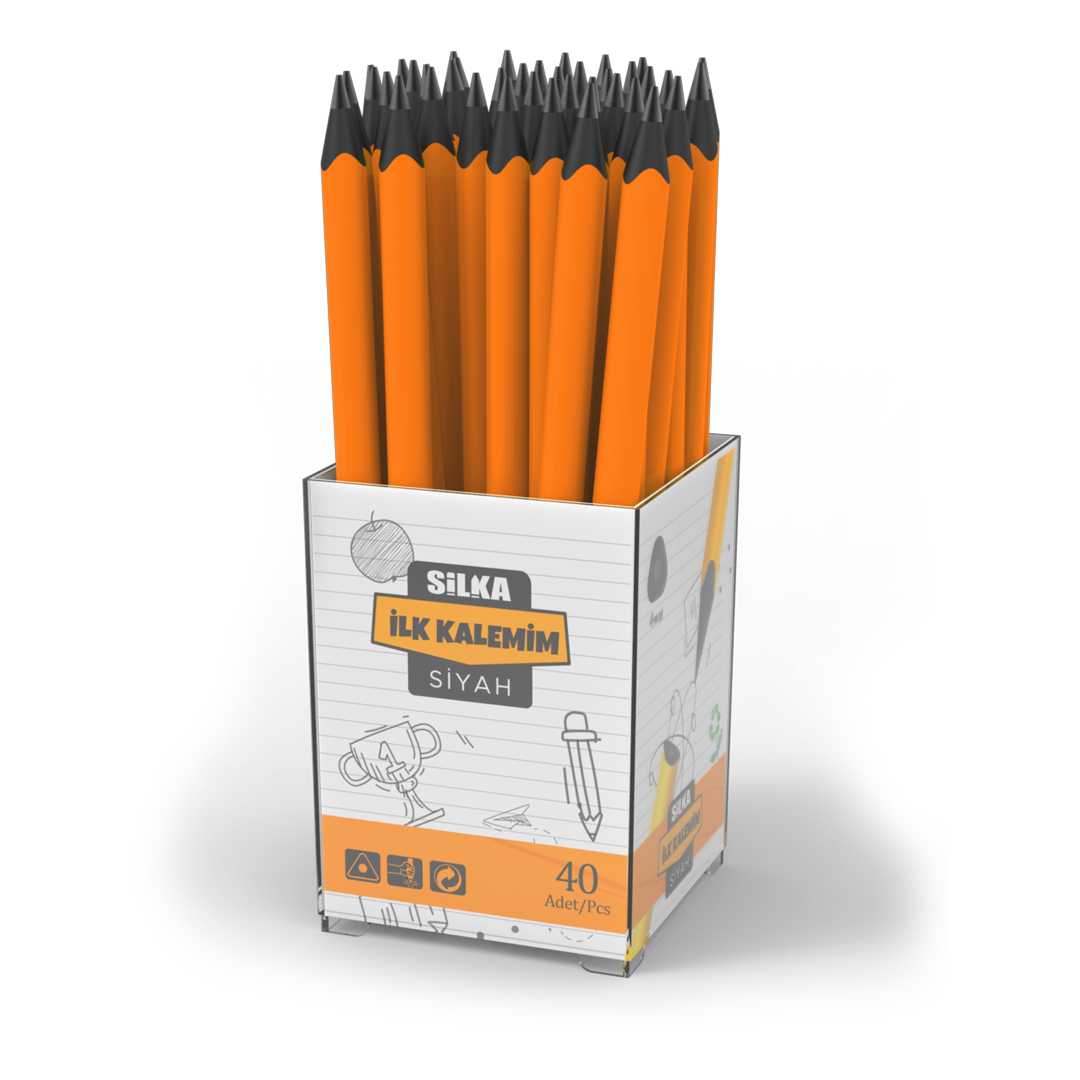SİLKA İLK KURŞUN KALEMİM JUMBO TURUNCU GÖVDE 40 LI 2 PK ART75 1