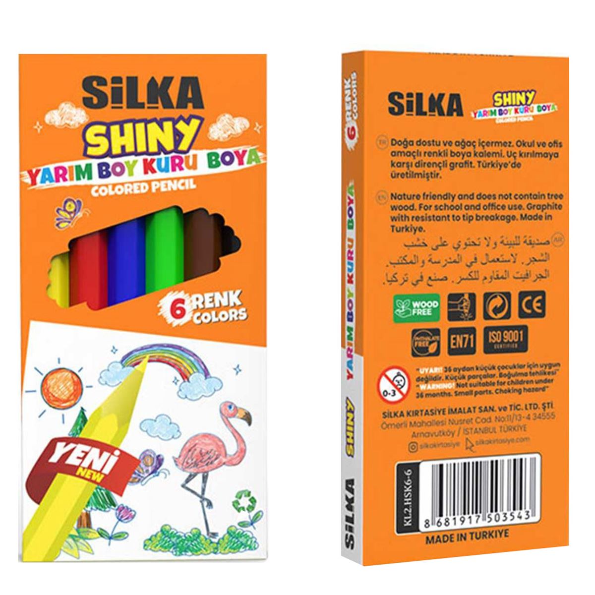 SİLKA KURUBOYA KISA 6 RENK 36 LI ART-354 1