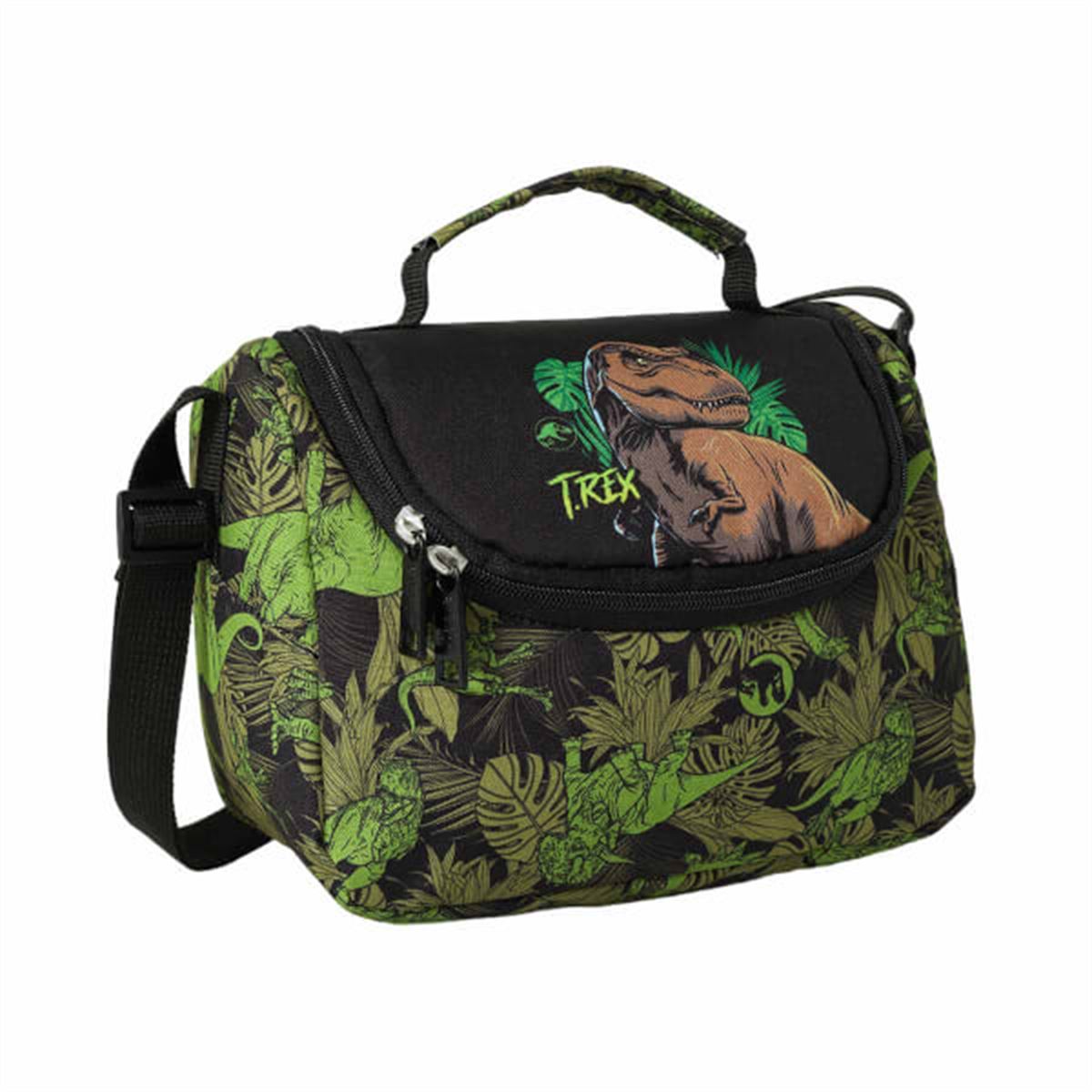 JURASSİC WORLD BESLENME ÇANTASI 2133 YEŞİL TEK BÖLMELİ 1