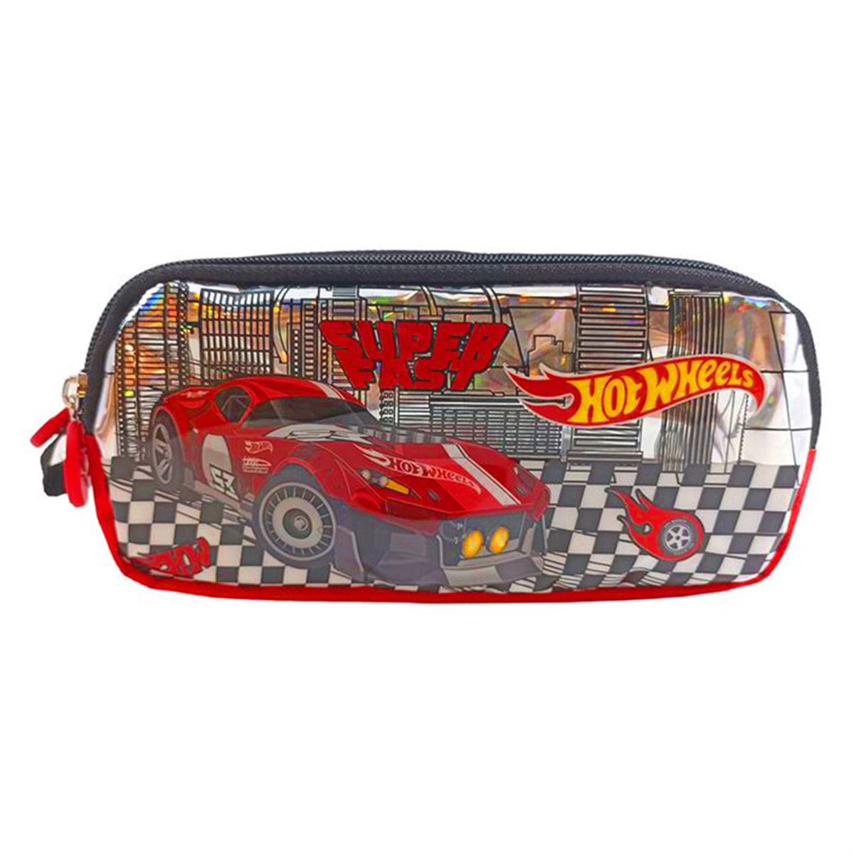 HOT WHEELS KALEM ÇANTASI 2597 ÇİFT BÖLMELİ 1