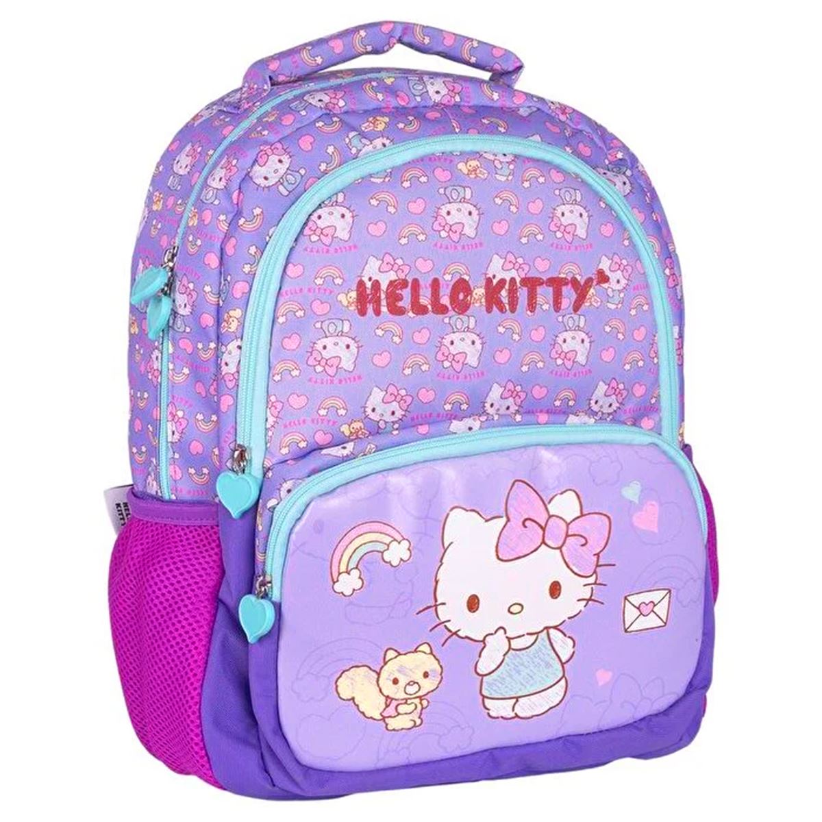 HELLO KİTTY OKUL ÇANTASI 2717 LİLA ÜÇ BÖLMELİ 1