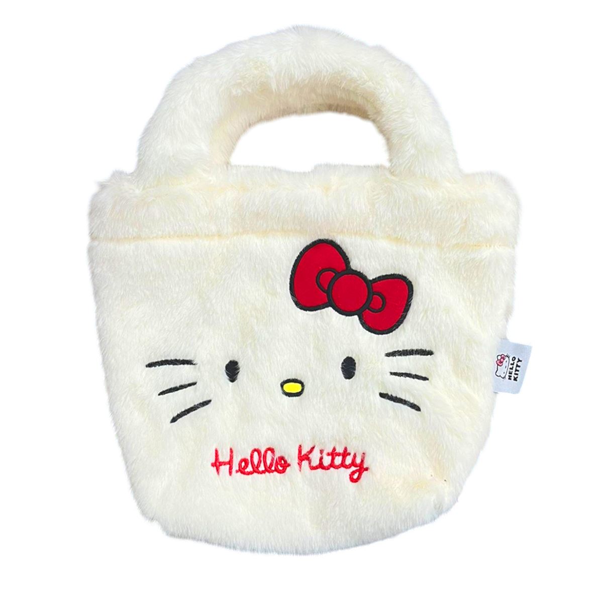 HELLO KİTTY PELÜŞ EL ÇANTASI 3018 BEYAZ 24x22x6 TEK BÖLMELİ 1