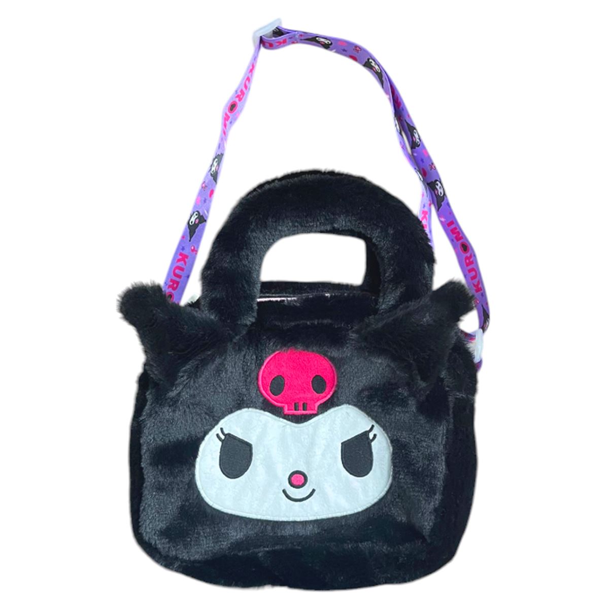 KUROMİ PELÜŞ OMUZ ÇANTASI 3033 SİYAH 24x20x6 TEK BÖLMELİ 1