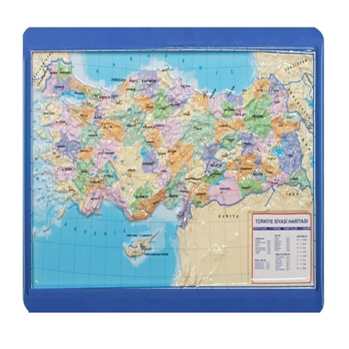 VİVA TÜRKİYE HARİTASI KABARTMALI A4 SİYASİ 12 Lİ 03098 1