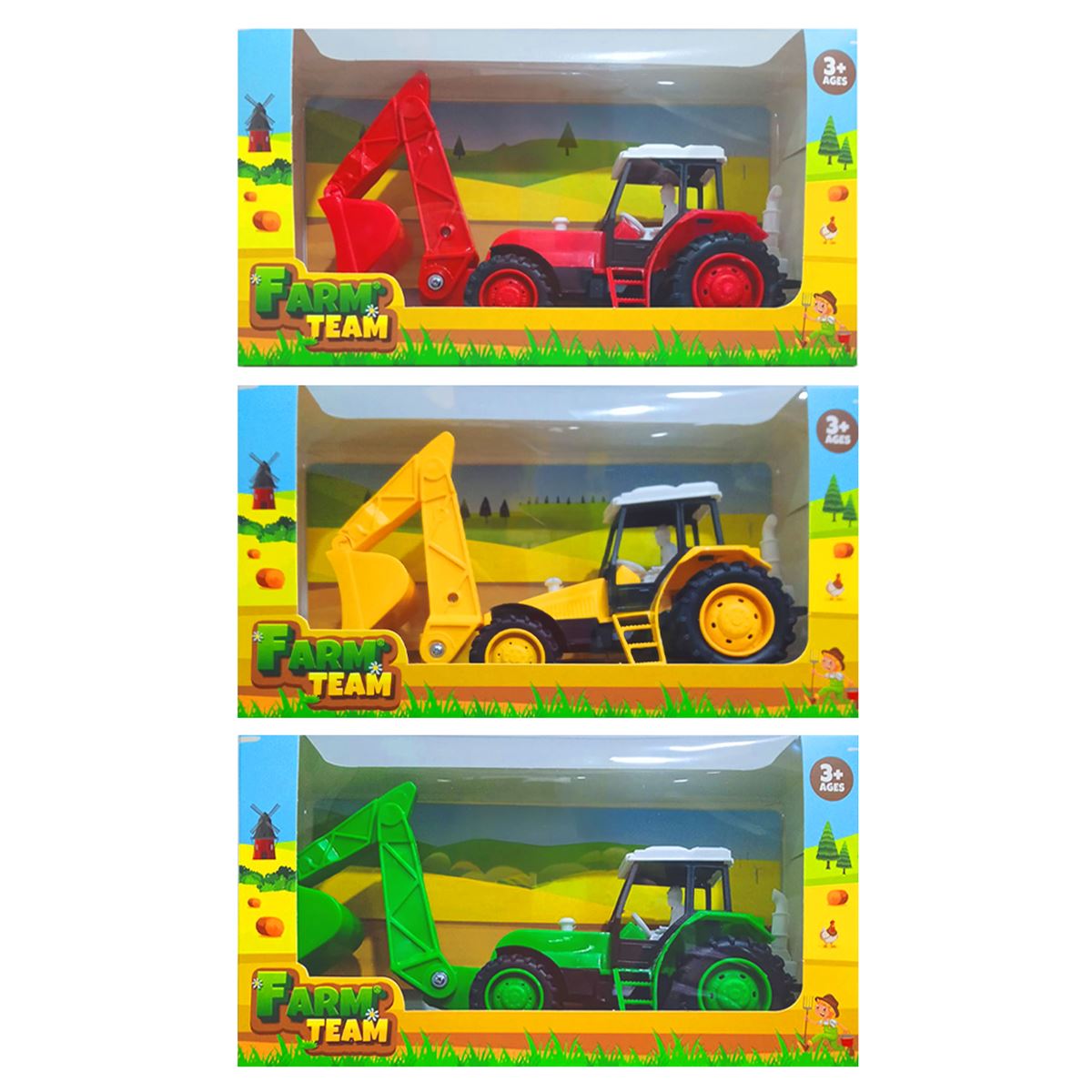 TOYSAN FARM TEAM TOY-43 KEPÇELİ TRAKTÖR 3+ 1
