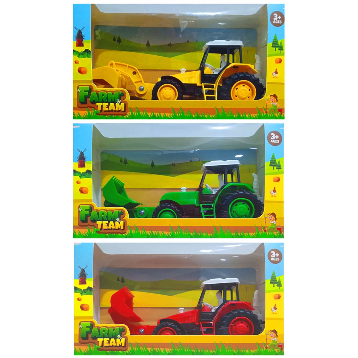 TOYSAN FARM TEAM TOY-47 DOZERLİ TRAKTÖR 3+ 1