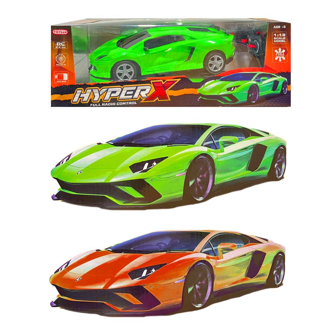TOYSAN KUMANDALI ARABA HYPERX TOY-01 SUPER CAR LAM R/C F/F 2.4GHZ 1:12 +3 1