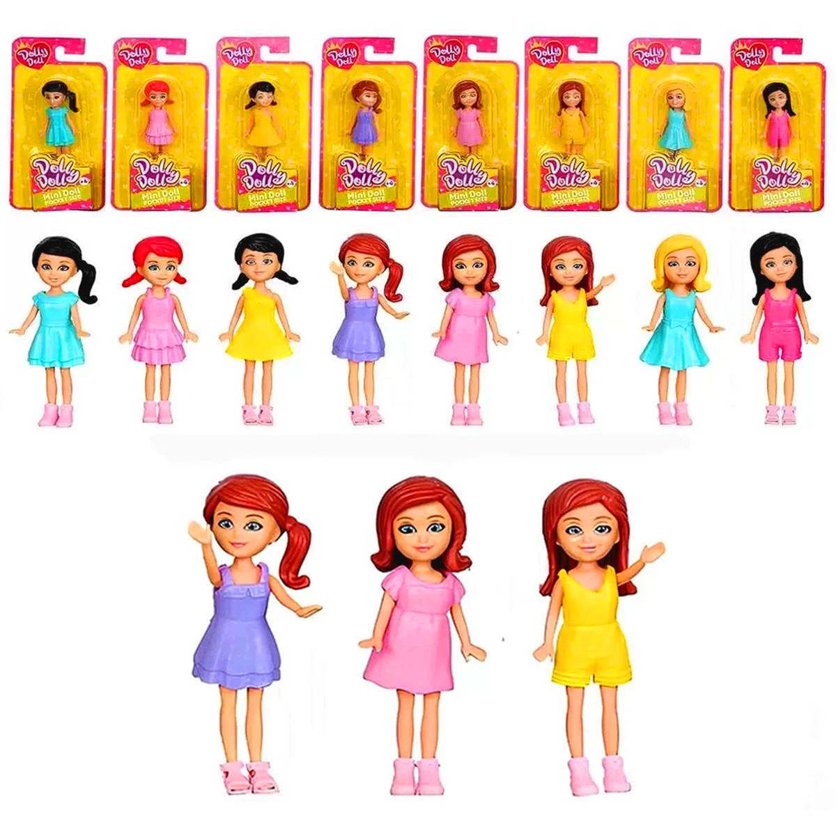 TOYSAN DOLLY DOLL TOY-42 BN8064 MİNİ BEBEK CEP BOY 24 LÜ 4+ 1