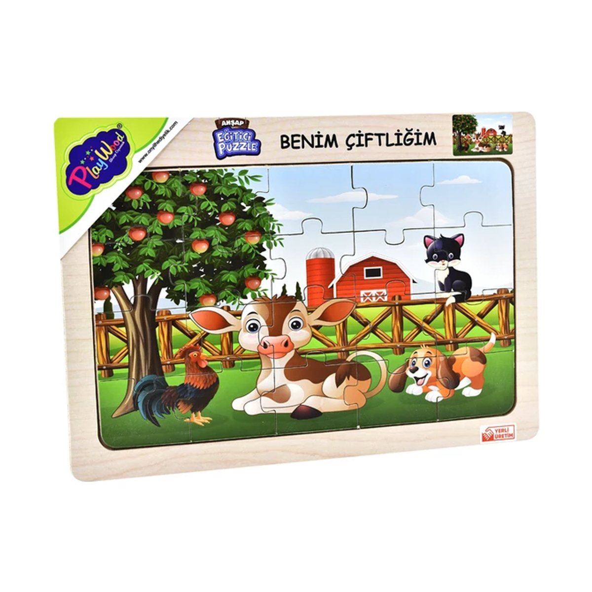 ONYIL 57 / 58 / 59 / 60 AHŞAP EĞİTİCİ PUZZLE BENİM ÇİFTLİĞİM 1