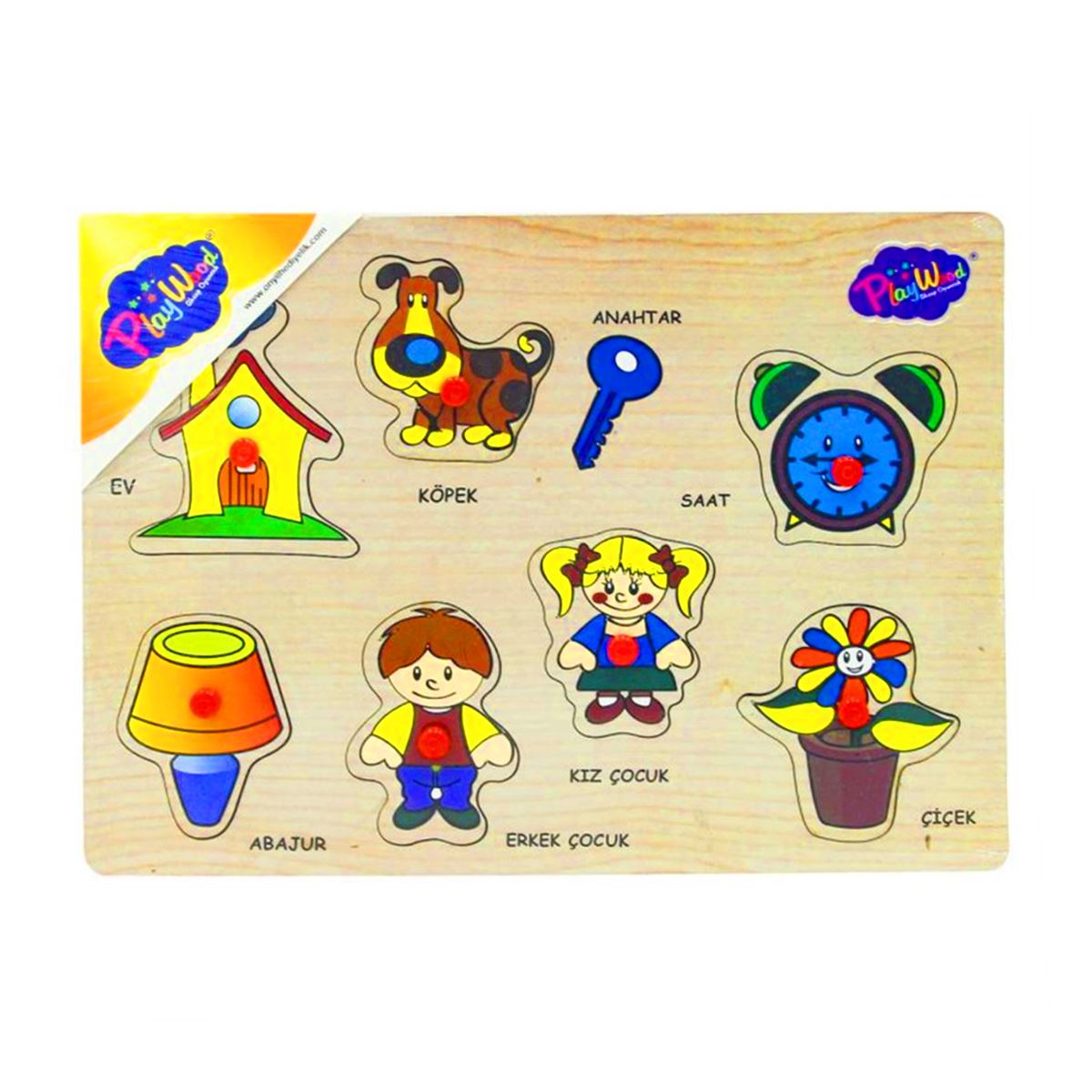PLAY WOOD AHŞAP TUTMALI YAPBOZ ONY-141 KARIŞIK EŞLEŞTİRMELİ 18M+ 1