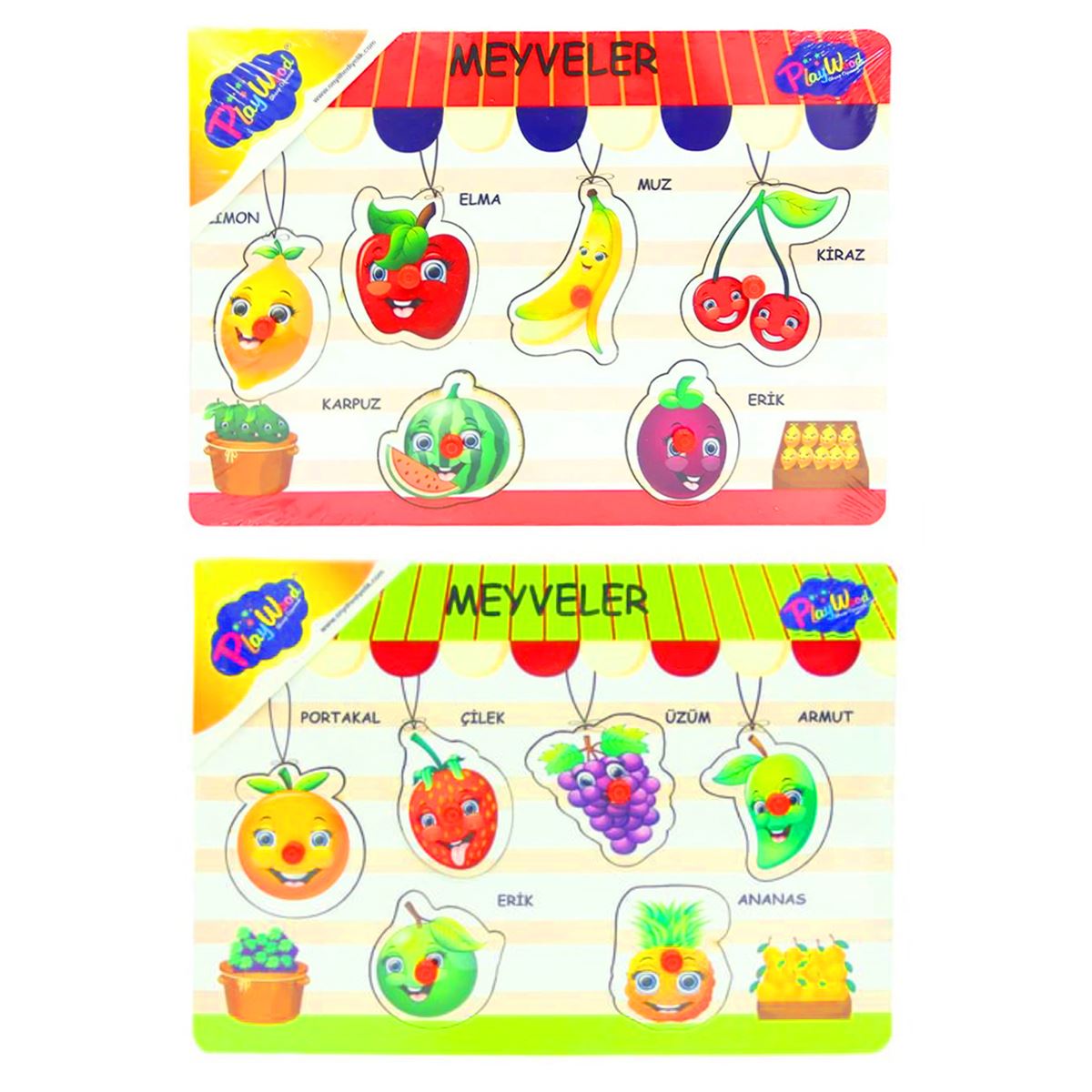 PLAY WOOD AHŞAP TUTMALI YAPBOZ ONY-155-156 MEYVELER 18M+ 1