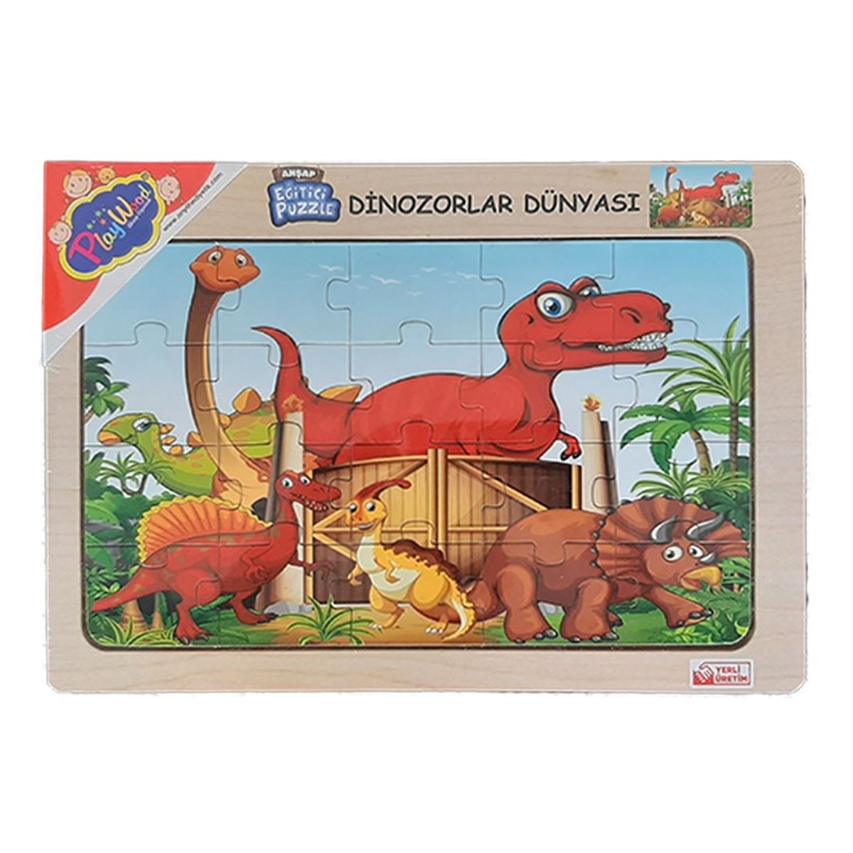 ONYIL 179 / 180 / 181 / 182 AHŞAP EĞİTİCİ PUZZLE DİNOZORLAR DÜNYASI 1