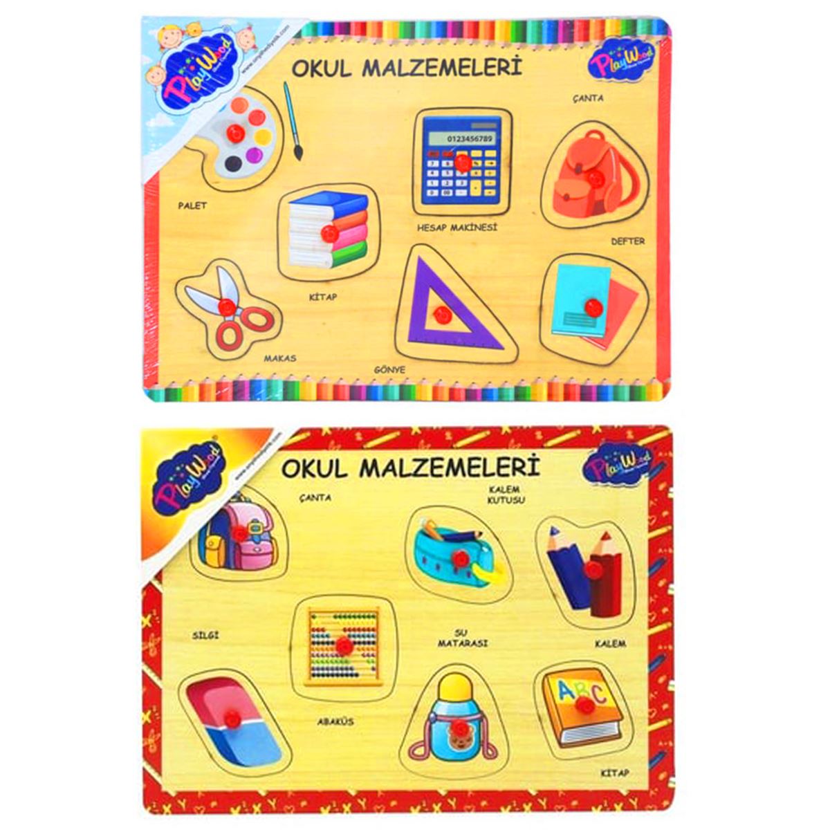 PLAY WOOD AHŞAP TUTMALI YAPBOZ ONY-196-197 OKUL MALZEMELERİ 18M+ 1