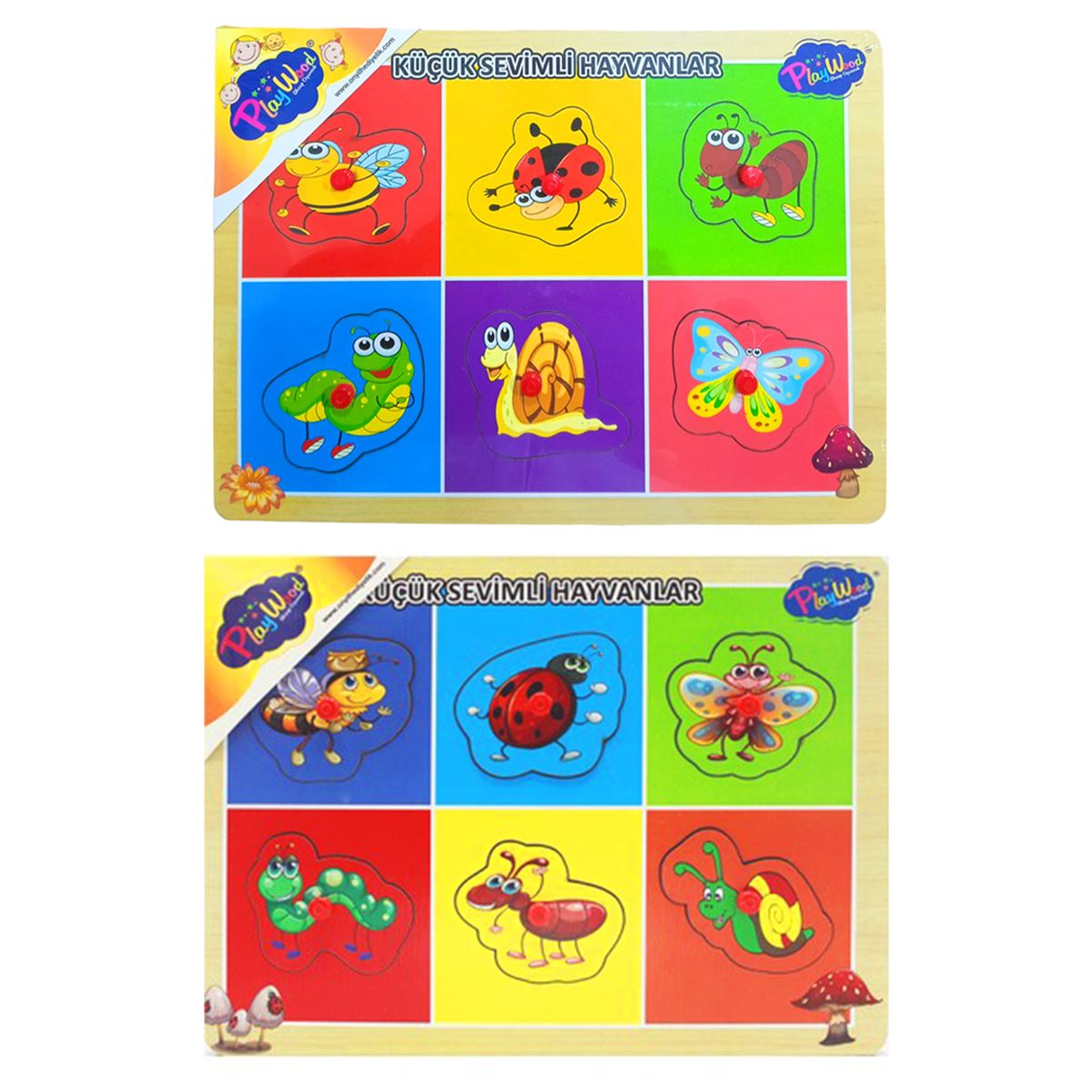 PLAY WOOD AHŞAP TUTMALI YAPBOZ ONY-200-201 KÜÇÜK SEVİMLİ HAYVANLAR 18M+ 1