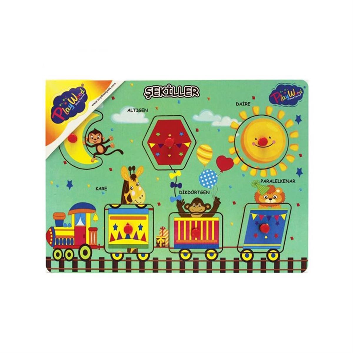 PLAY WOOD AHŞAP TUTMALI YAPBOZ ONY-202-203 ŞEKİLLER 18M+ 1