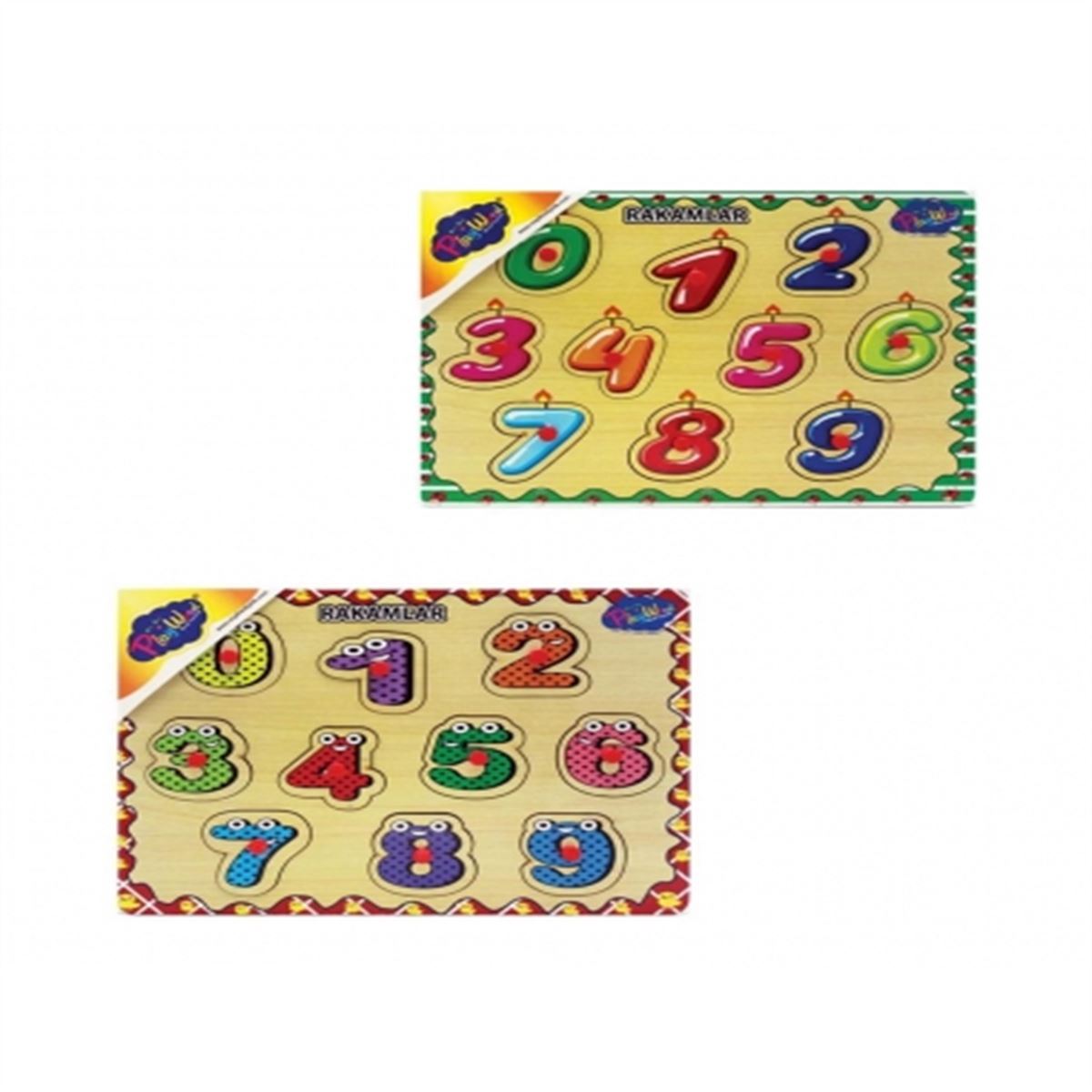 PLAY WOOD AHŞAP PUZZLE ONY-206-207-208 TUTMALI RAKAMLAR EŞLEŞTİRMELİ 1