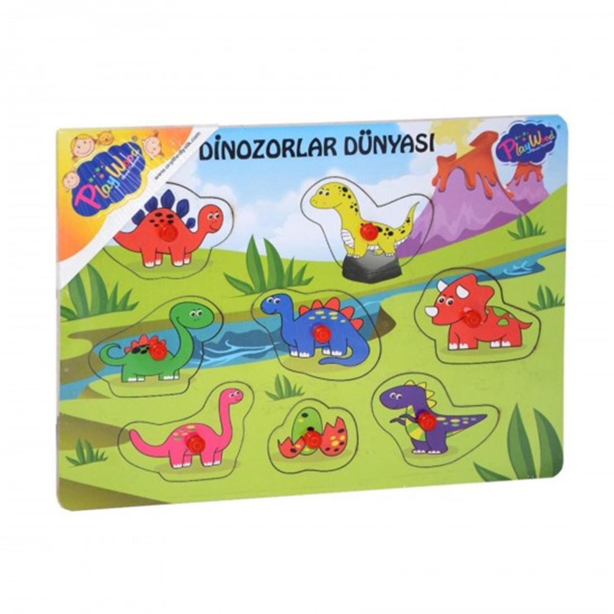 PLAY WOOD AHŞAP TUTMALI YAPBOZ ONY-278-279 DİNOZORLAR DÜNYASI 18M+ 1