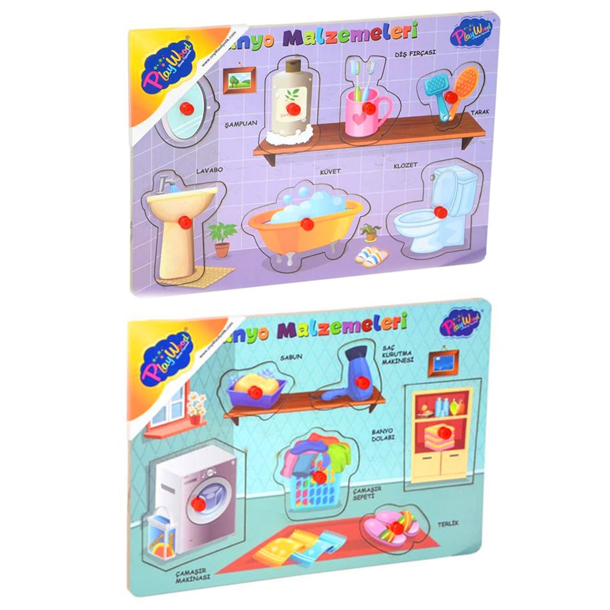 PLAY WOOD AHŞAP TUTMALI YAPBOZ ONY-296-297 BANYO MALZEMELERİ 18M+ 1