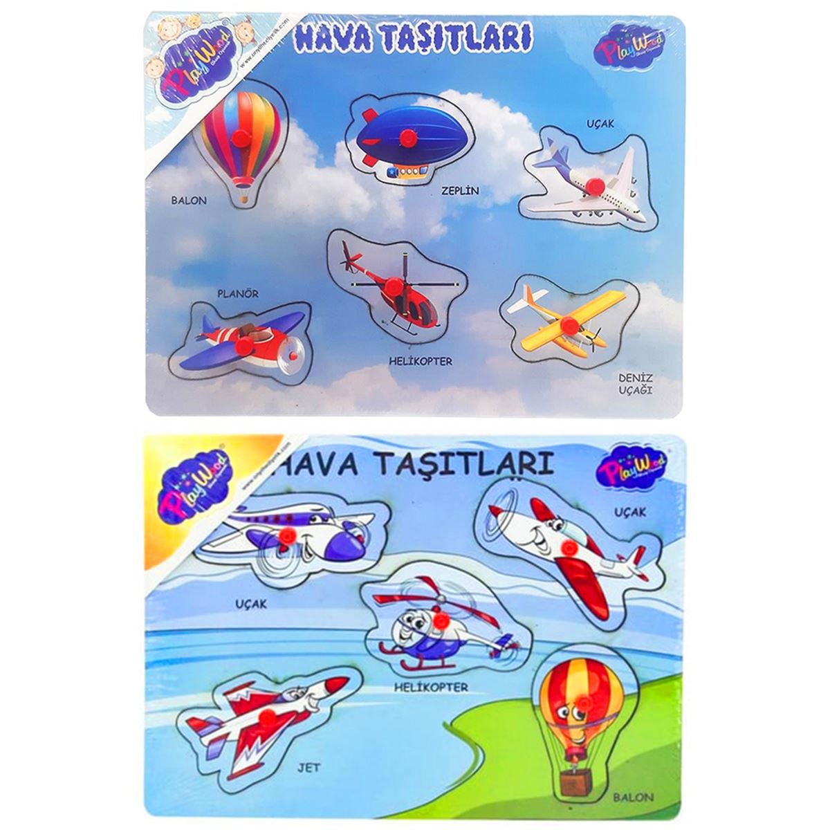 PLAY WOOD AHŞAP TUTMALI YAPBOZ ONY-325-326 HAVA-DENİZ TAŞITLARI EŞLEŞTİRMELİ 18M+ 1