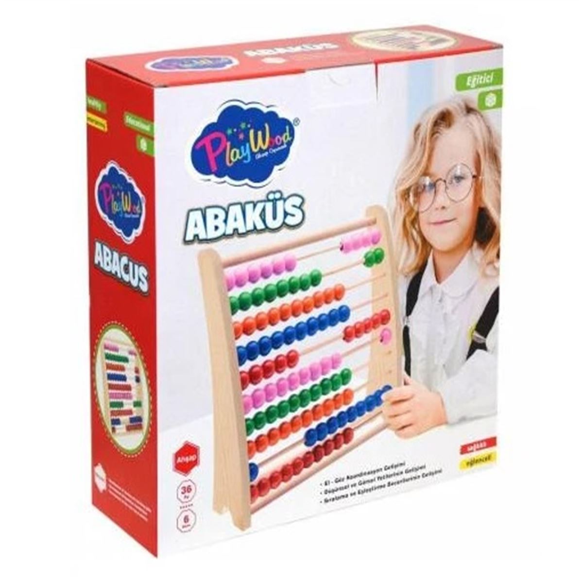 PLAY WOOD AHŞAP BÜYÜK ABAKÜS ONY-379 36M+ 1