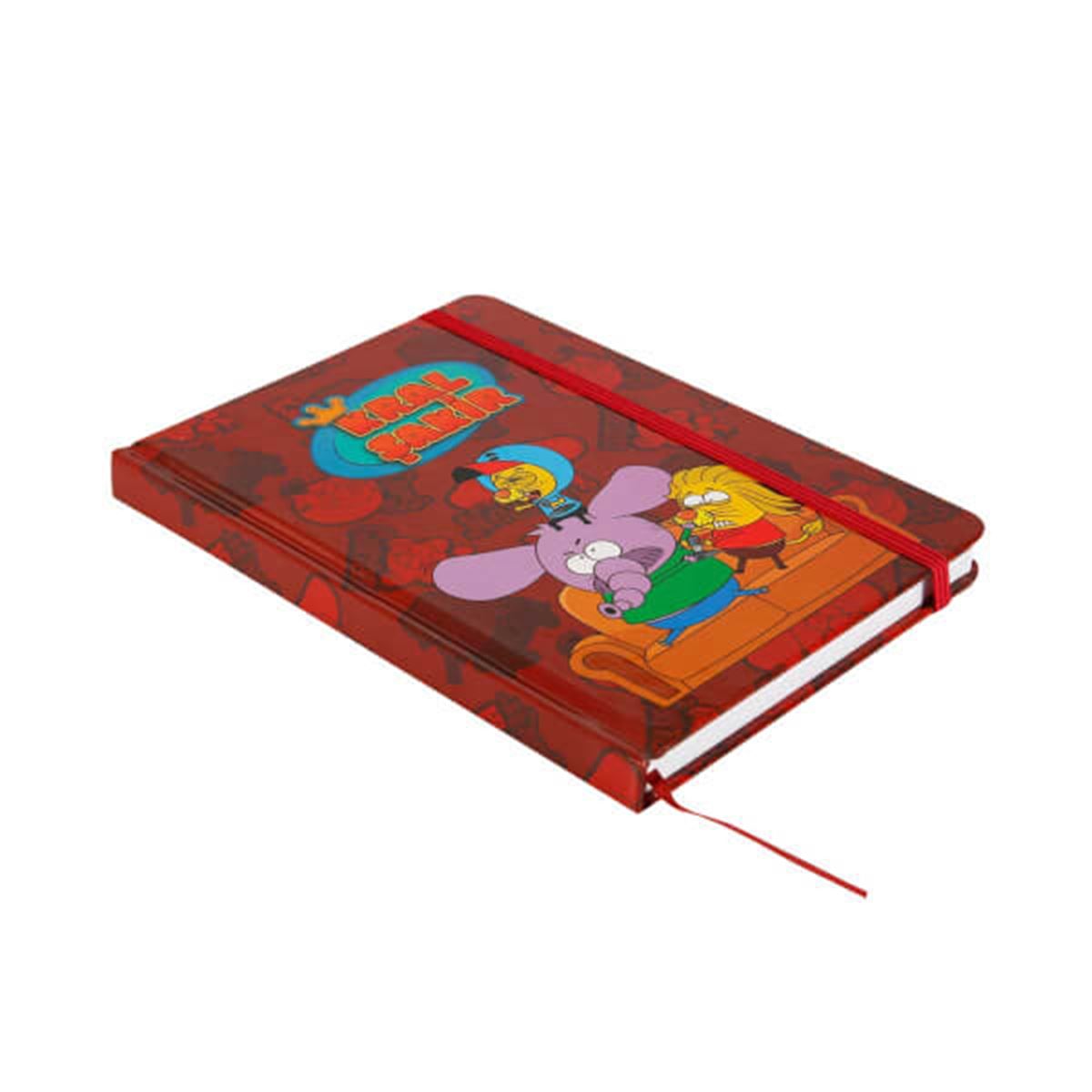 KRAL ŞAKİR NOT DEFTERİ SERT KAPAK DİKİŞLİ 13x18 96 YP ÇİZGİLİ LASTİKLİ KUTUSUZ 1