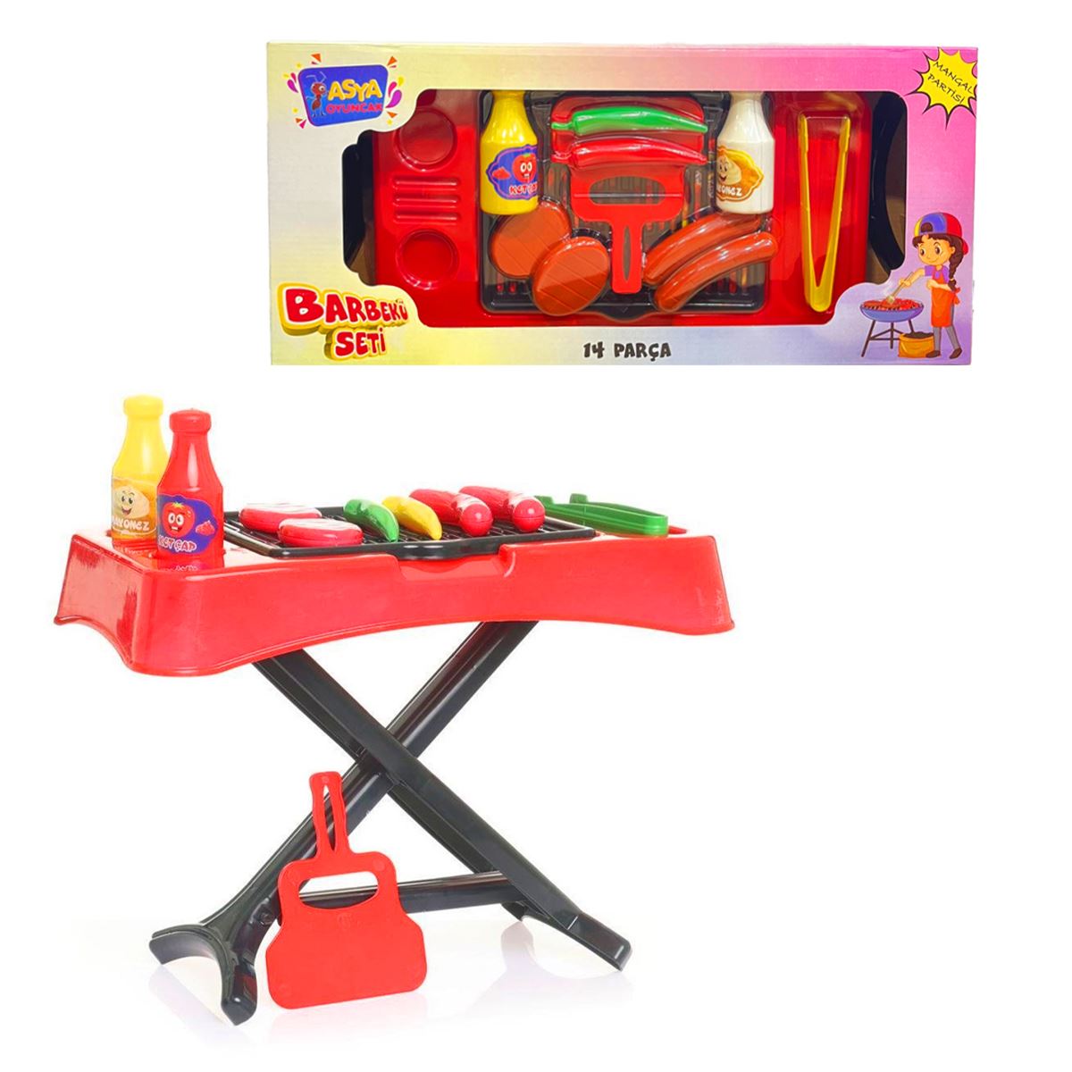 ASYA BARBEKÜ SETİ SMK-013 14 PARÇA 3+ 1
