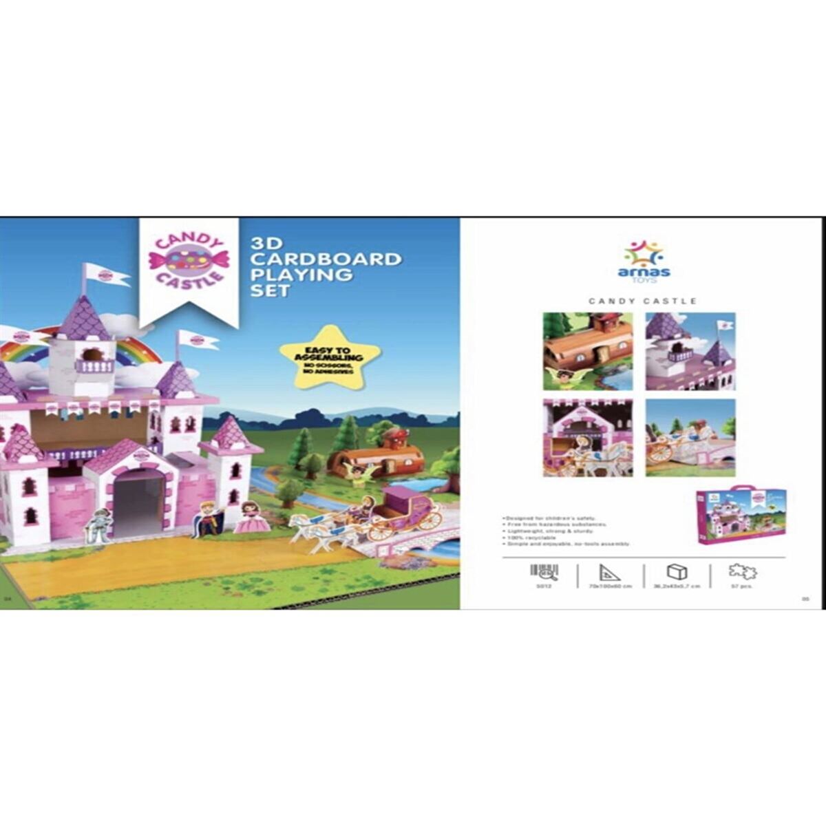 ARNAS TOYS MAKET KARTON CANDY CASTLE 5012 1