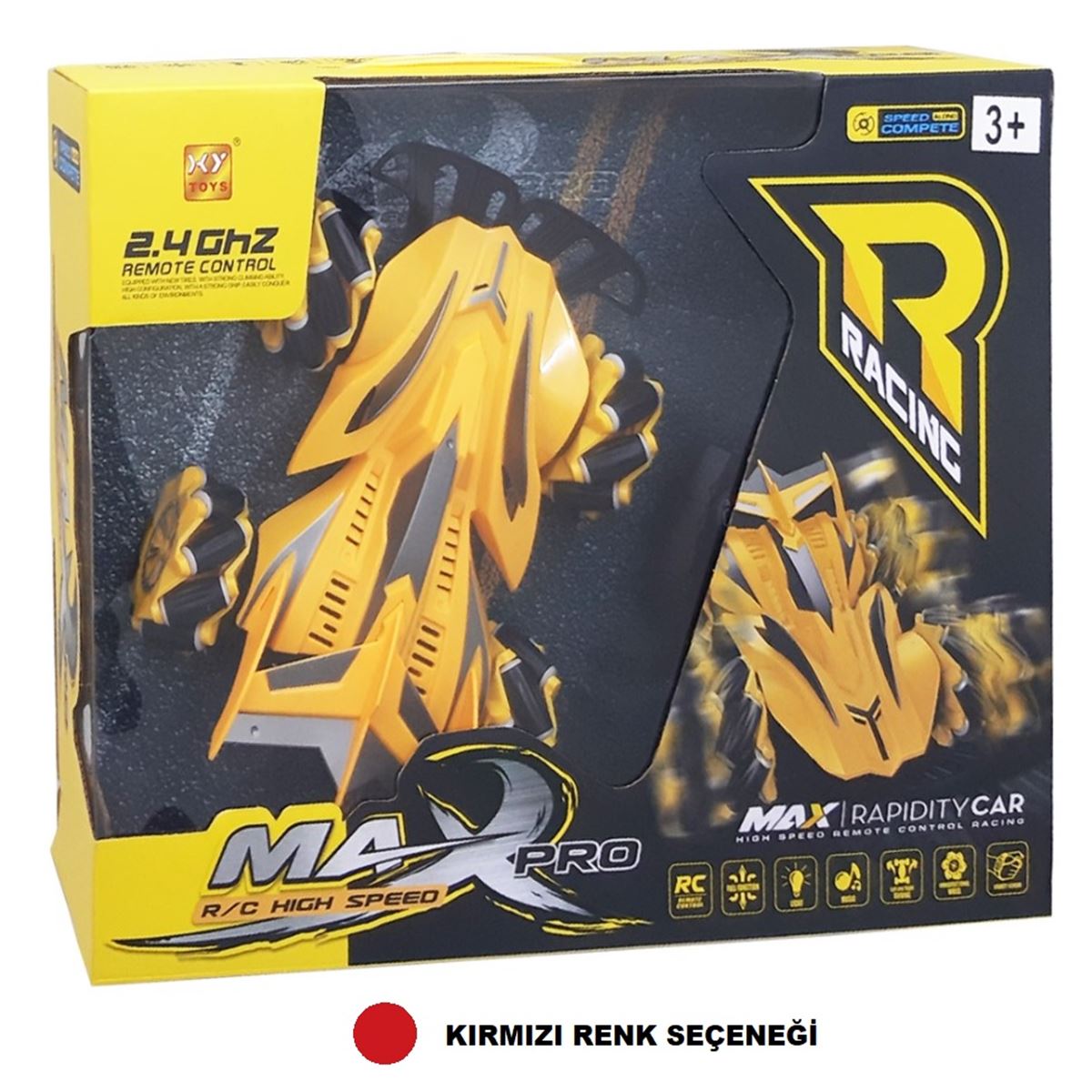 CANEM KUMANDALI DİRİFLİ SPOR ARABA AJ18-49 MAX RAPİDİTY CAR SESLİ IŞIKLI ŞARJLI 2.4GHZ 3+ 1