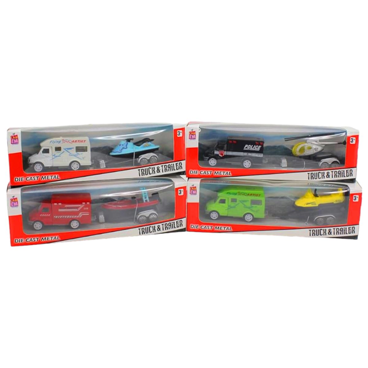 CANEM ÇEKBIRAK TRUCK AND TRAİLER M8368-4816 ARABA SETİ 16 LI 3+ 1